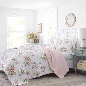 LAURA ASHLEY（ローラアシュレイ） ベッドカバー ピロカバー 3点セット
