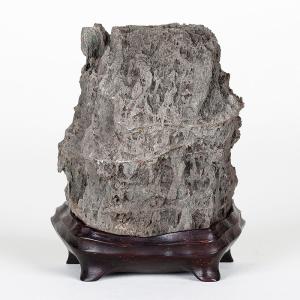 水石 「千仏石」 盆石 天然石 観賞石 すいせき 台座付き 現品限り