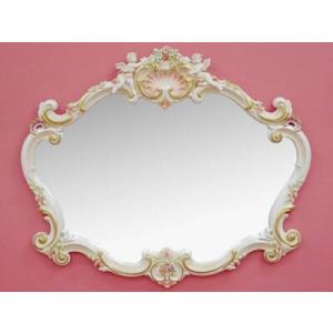 ロココ調 ミラー 鏡 壁掛け 直輸入 姫家具 ロココ ヨーロピアン