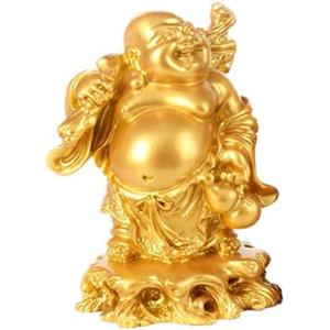 置物 開運 布袋様 2024年開運 福 布袋さん ほていさま 渋め 金色 真鍮