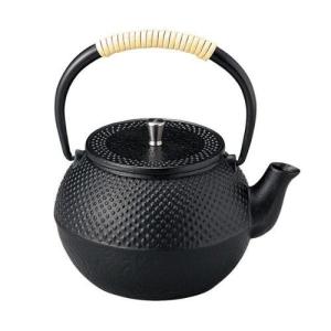 砺波商店 南部鉄瓶 日本製 鉄瓶 丸南部アラレ 満水容量約1.2L 99-13 IH