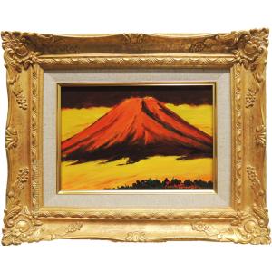 絵画 油絵 木曽 駒ヶ岳 （岡島哲夫） 【海・山】【肉筆】【油絵