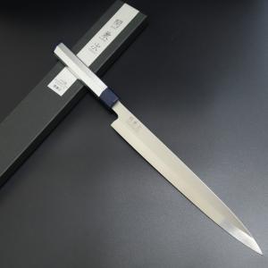 仙助 包丁 刺身包丁 柳刃包丁 ダマスカス 安来鋼青紙2号 270mm 紫檀