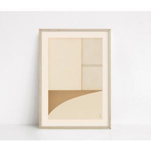 山水掛軸 尺八立 『水墨山水』箕輪 翠香（みのわ すいか）画伯 京緞子