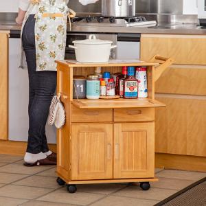 天然木 キッチンカウンター 2分別 ゴミ箱ペール付き ダストボックス