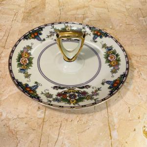 オールドノリタケ ポンパドール夫人 飾り皿 ブルーラスター彩 M-JAPAN