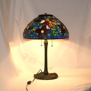 ティファニーランプ・チューリップ 14インチ : ステンドグラス七色