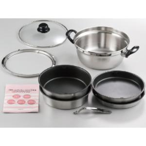 MFG 不思議な蒸気鍋 26cm 強化硝子蓋付 スーパーラジエントヒーター