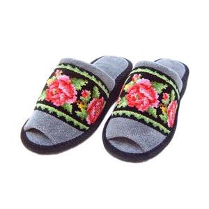 feiler（フェイラー） スリッパ ヒール有 レーシーローズ 前あき