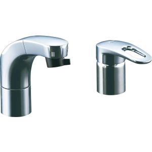 送料無料 ホース引出式サーモスタット付洗髪シャワー混合水栓 SF-815T