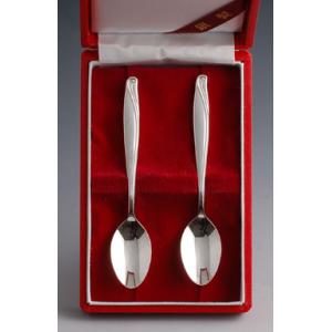 本七宝・誕生花スプーン2本入り・銀製品・銀食器 : 銀食器・銀製器の