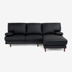 幅237］左カウチソファ 本革 「YCS150003RD」 レッド ヤマダオリジナル