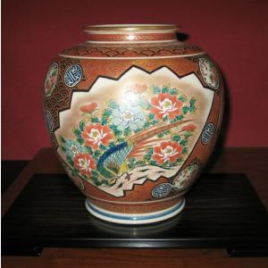 九谷焼 花瓶 陶器 本金割取人物 錦生作 : ZAZU&CO. - 通販 - Yahoo