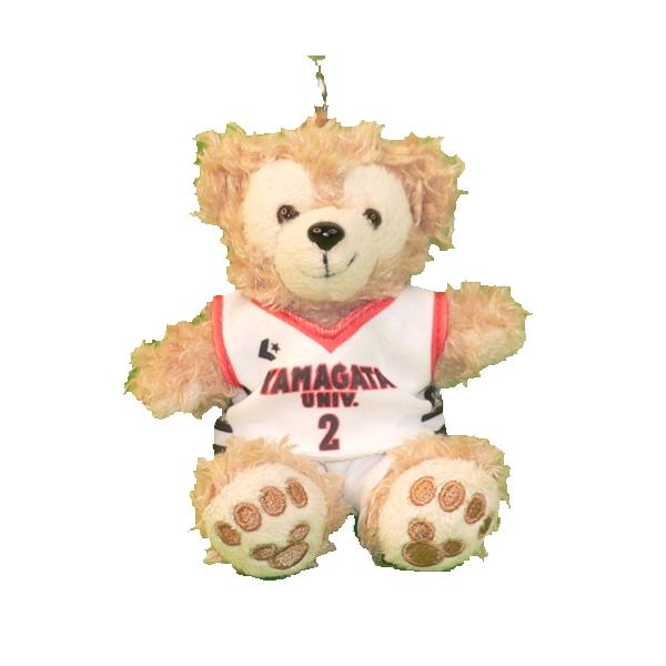 ぬいぐるみ ダッフィー 服 ユニフォーム 山形大学 バスケ 白色 衣装