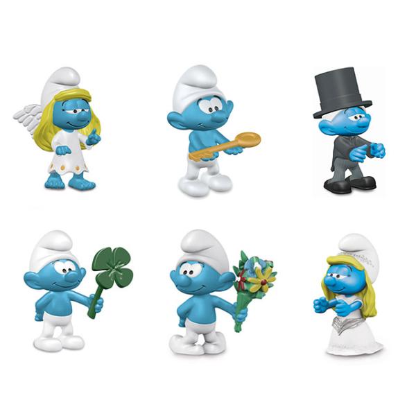 SMURF スマーフ 20794 〜 20799 2017年版 結婚式シリーズ、全6種セット