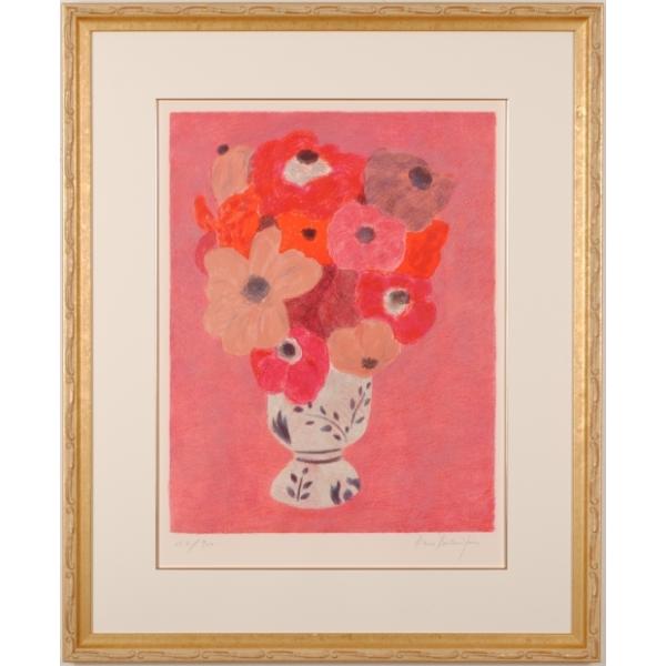 花 絵画 薔薇 アネモネ 静物画 リトグラフ 版画 ピエール