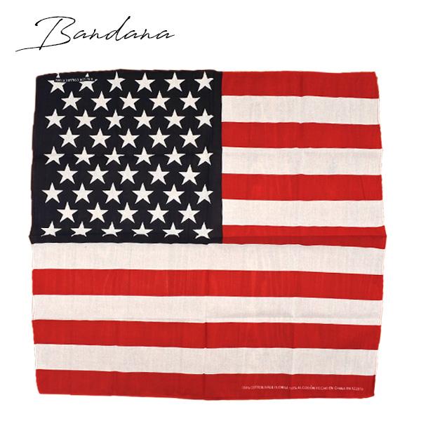 バンダナ アメリカ 国旗柄 星条旗 AMERICA flag アメリカ国旗 大判