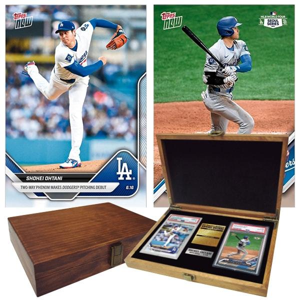 大谷翔平ドジャース初投球＆初安打トレーディングカードセット : は