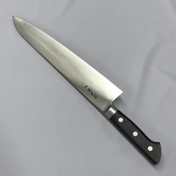 源 光金作 日本鋼 ハガネ 全鋼 牛刀 業務用包丁 300mm 30cm 錆びます