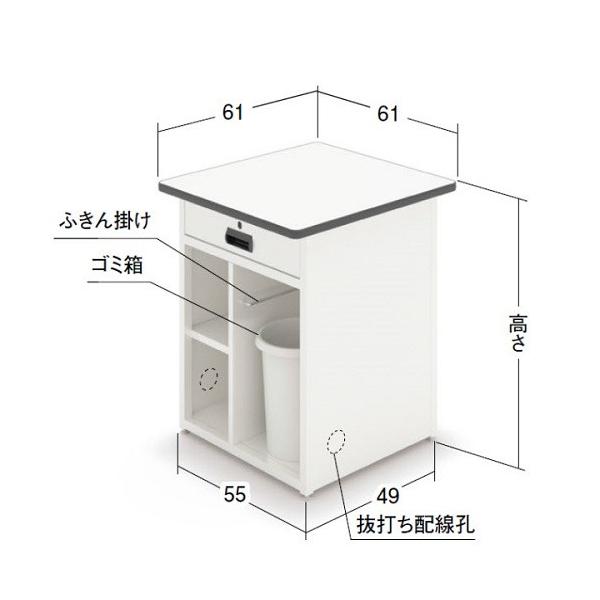 CHレジ台S(W61×D61×H72) 中日販売 業務用 カウンター : テンネット