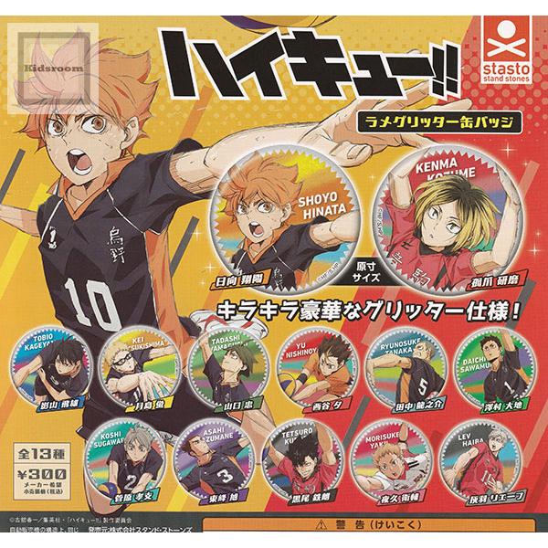 ハイキュー！！ラメグリッター缶バッジ 全13種セット (ガチャ ガシャ