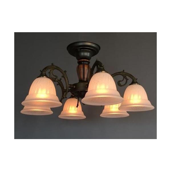 大正浪漫漂う モダンレトロなシャンデリア 【E17-60W×6灯】/ アトリエ