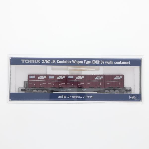 中古即納』{RWM} 2752 JR貨車 コキ107形(コンテナ付)(動力無し) N