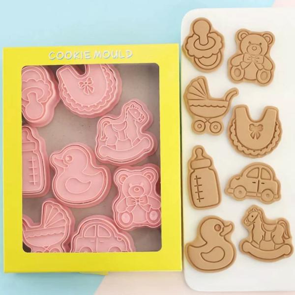ベビー A クッキー型抜き クッキー型 8点セット 製菓用品 誕生日 : LUX