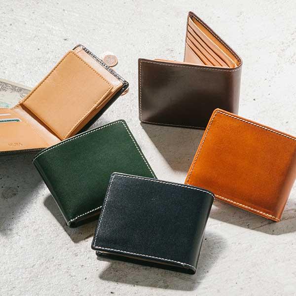 MURA（ムラ） 二つ折り財布 メンズ ブランド 本革 小銭入れあり 薄い