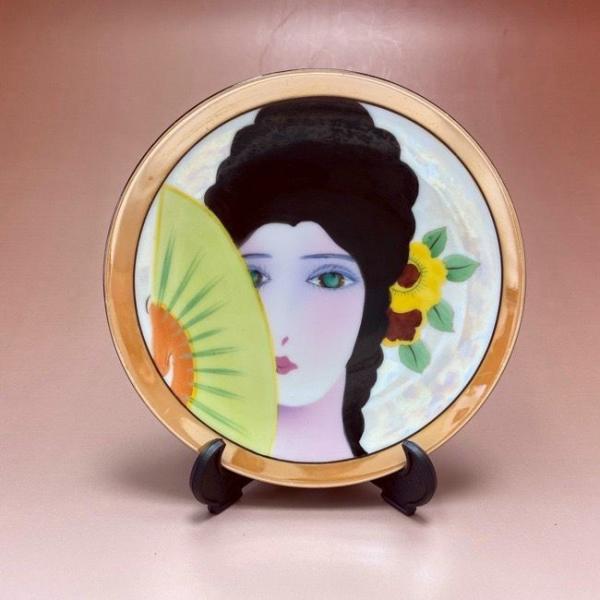 ノリタケ オールドノリタケ アールデコ デコレディプレート グリーン