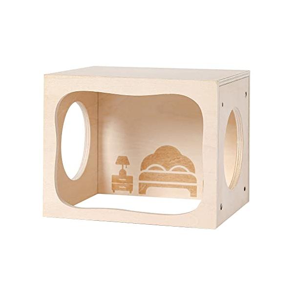 Tafit ハムスター ハウス 隠れ家 木製 家 小動物ペットトンネル探検