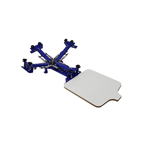 INTBUYING シルクスクリーン 印刷機 刷り台 4色 360度回転 DIY tシャツ