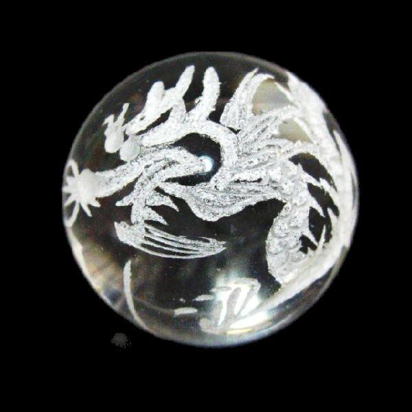 四神彫刻】 高品質 水晶丸玉 20〜22mm玉 青龍 彫り 四神相応 風水四神