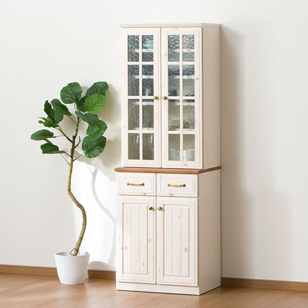 ニトリ（NITORI） 幅60cm 食器棚(シナモ60 WH) キッチンボード