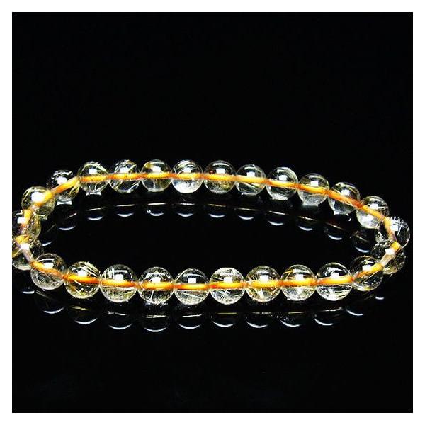 ルチルクォーツ ブレスレット ゴールドタイチンルチル 7mm t171-7571