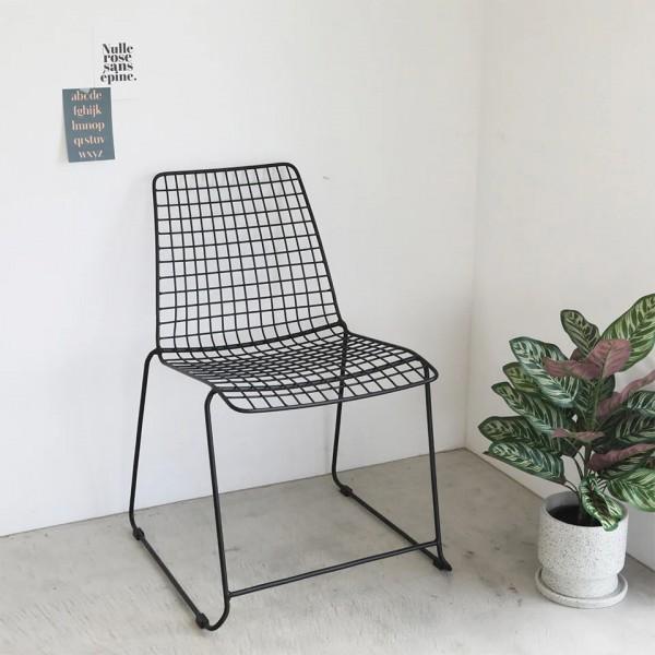 アイアンチェア ブラック ワイヤーチェア ガーデニング チェア