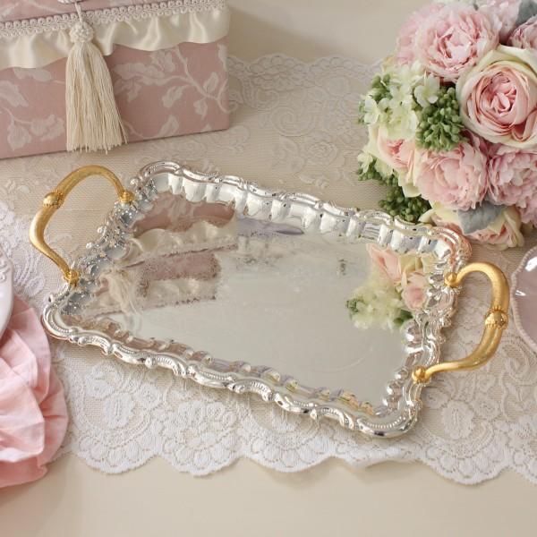 ゴールドハンドル シルバートレイ シルバートレー トレイ シルバー食器