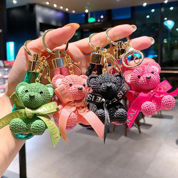 キーホルダー 韓国雑貨 かわいい キーチェーン テディベア くまさん