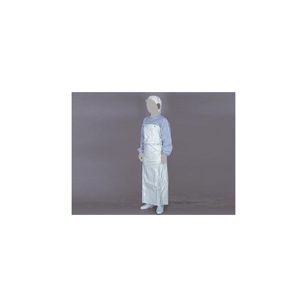 胸当てエプロン ワンタッチ前掛胸付 白 90×115 新日本ケミカル