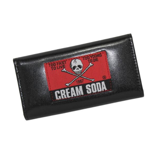 クリームソーダ（CREAM SODA） 無地キーケース ブラック : ROCKIN WEB