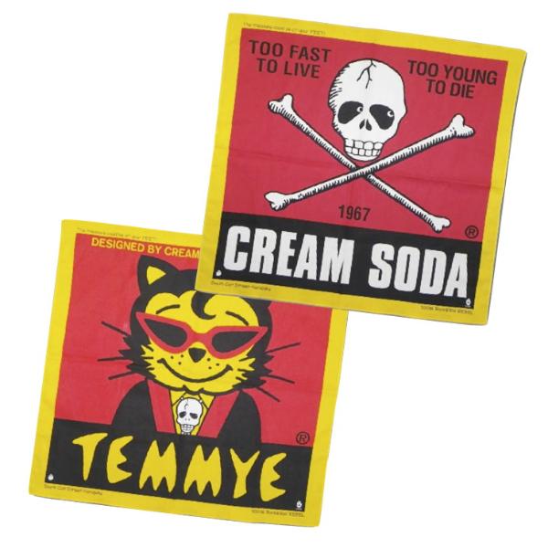 クリームソーダ（CREAM SODA） バンダナ 角ドクロ/ティミー : ROCKIN