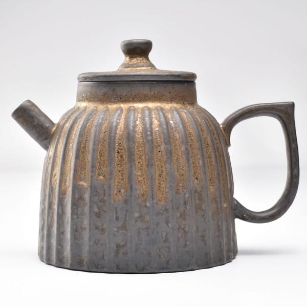 中国銭菊仙制款緑泥神獣摘急須茶壷CR6159