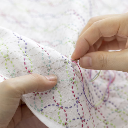 クロスステッチフレーム＜サンタからのプレゼント＞ | リバティ 生地