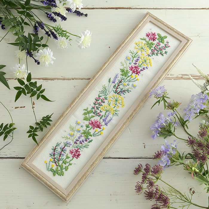 クロスステッチフレーム＜ハーブライフ＞ | リバティ 生地、編み物