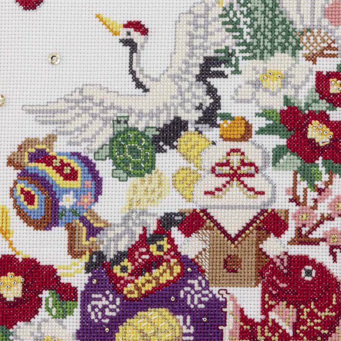 クロスステッチフレーム＜縁起物＞ | リバティ 生地、編み物、刺繍