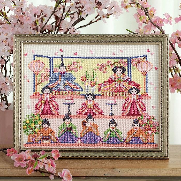 クロスステッチフレーム＜七夕の願いごと＞ | リバティ 生地、編み物