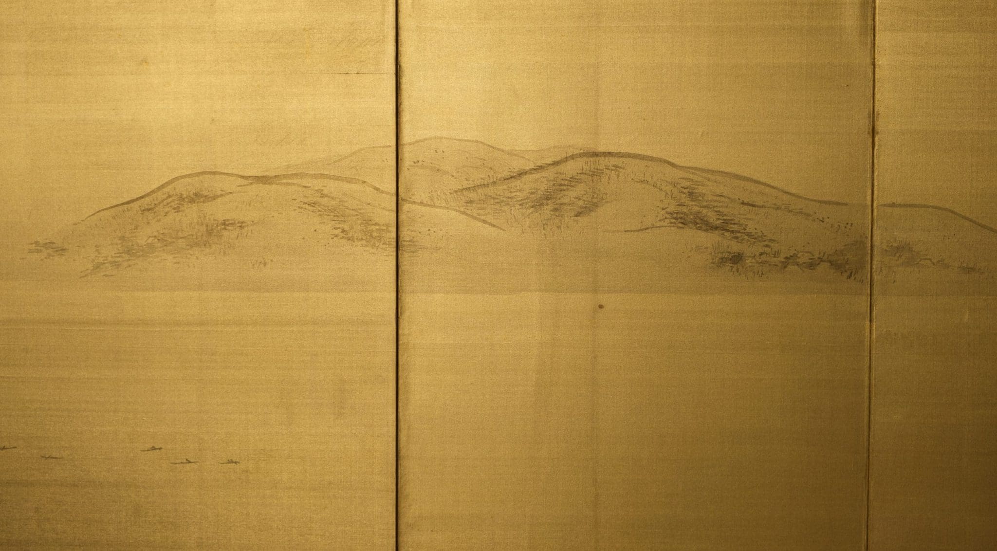Tall 6-panel byôbu with sansui'ga 山水画 (landscape painting