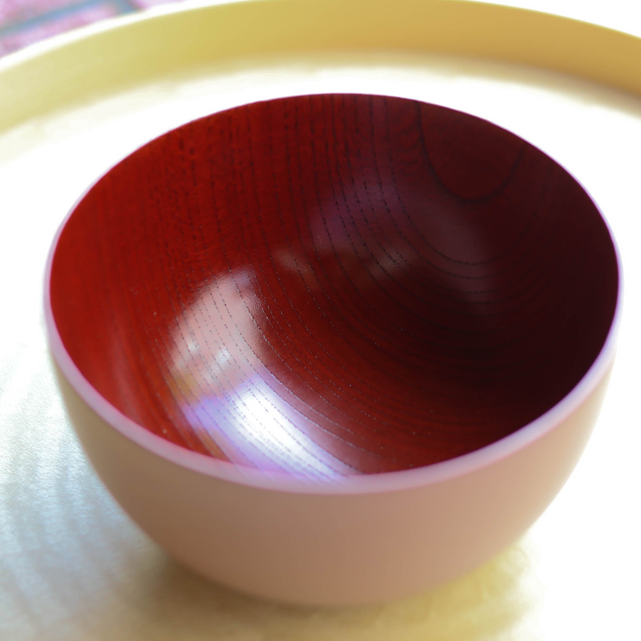 山中漆器 お椀 | うつろいボウル | シルキーピンク あかね | 浅田漆器工芸