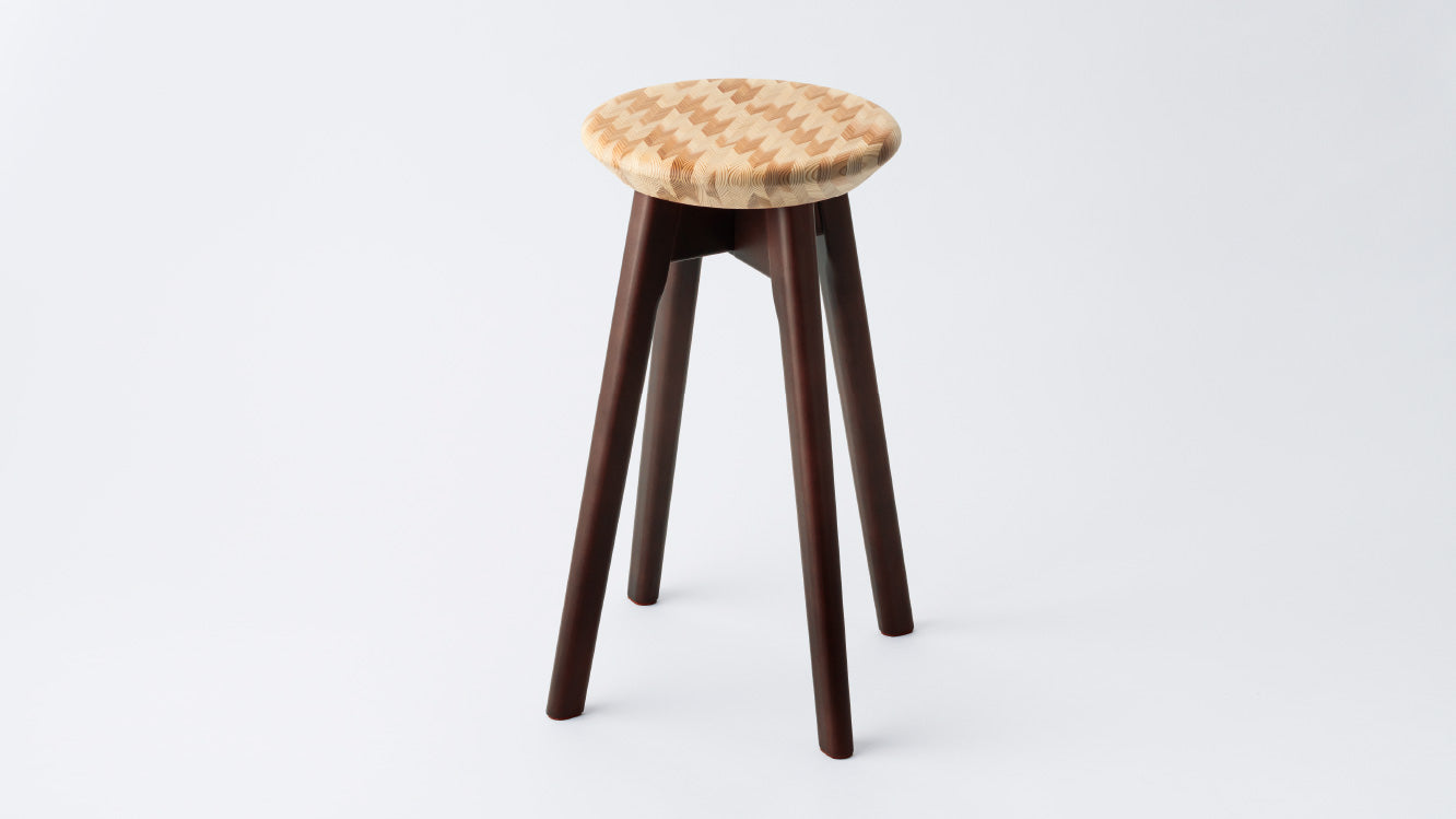 廃番】木工製品 インテリア | STOOL＆TRAY TABLE | 矢絣 | ミマツ工芸