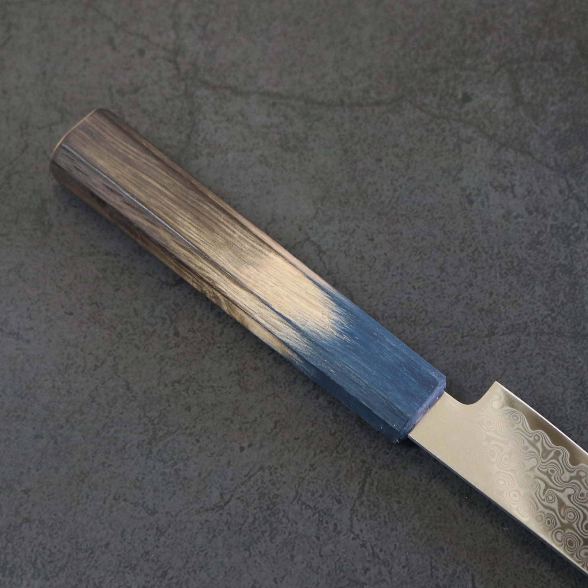 堺打刃物 包丁 | ダマスカス67層 ペティ 15cm 両刃 | 暁ハンドル 桐箱入り